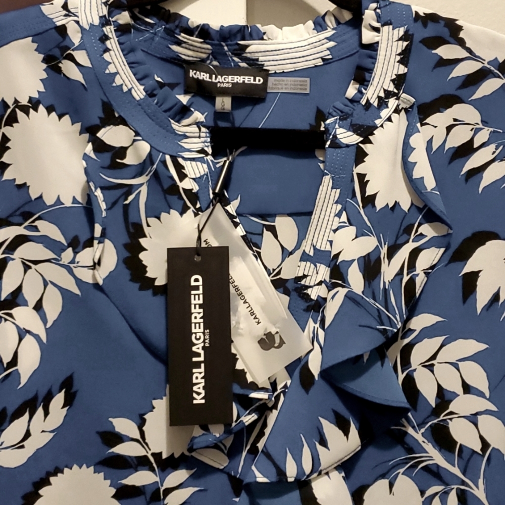 Karl Lagerfeld Paris Nativa Ruffled Blouse